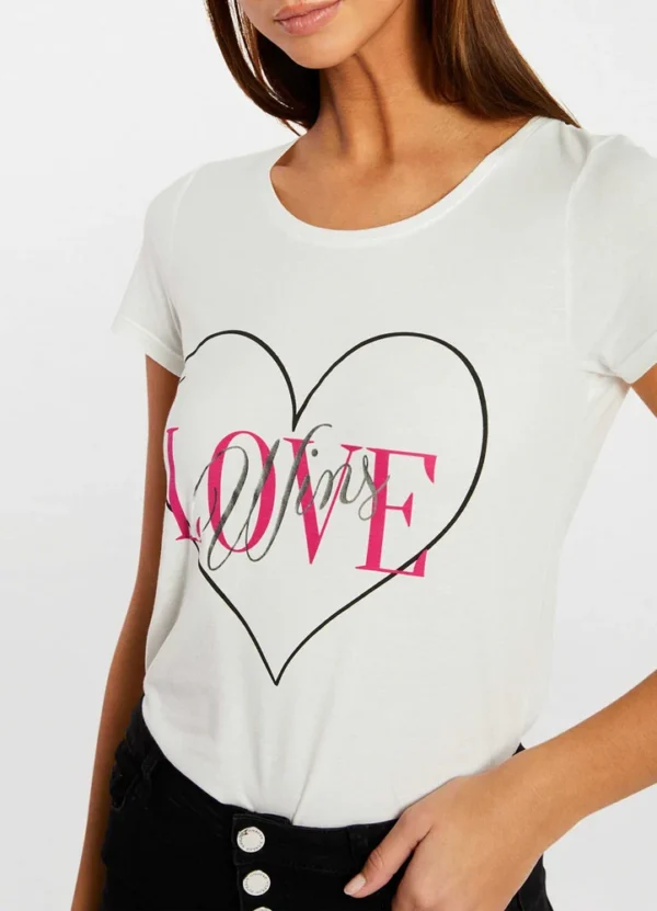 231-DWIN Short sleeves crew neck t-shirt with love print at the front | Eshop GS | Jordan