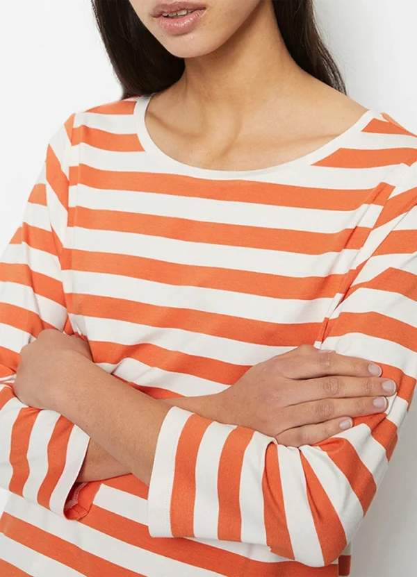 441229652353 Striped boat neck long sleeves blouse | Eshop GS | Jordan
