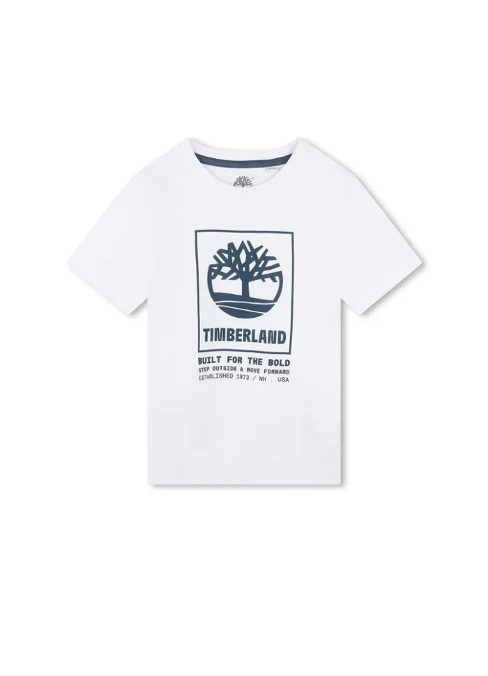 KBTKS24TSSSD20201 T60293 Ls T-Shirt Front Logo And Tree Illustration Timberland Printed 100% Cotton