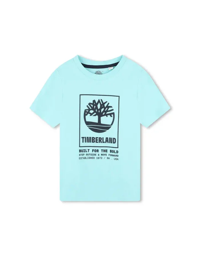 KBTKS24TSSSD20241 T60293 Ls T-Shirt Front Logo And Tree Illustration Timberland Printed 100% Cotton