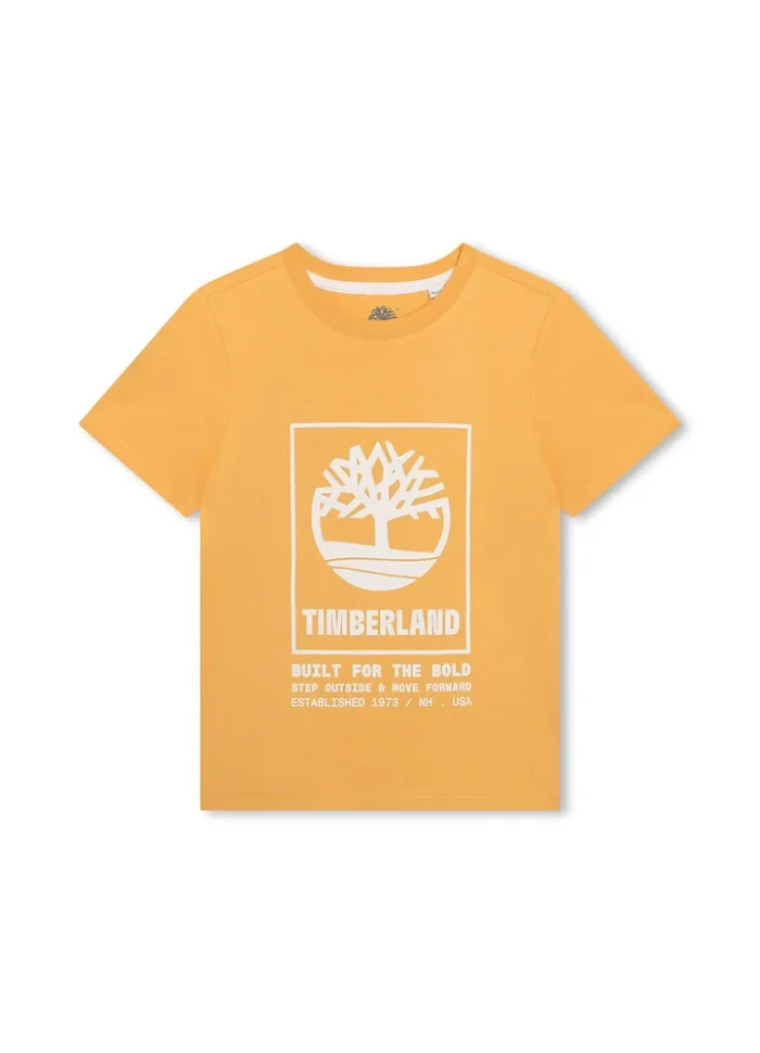 KBTKS24TSSSD20261 T60293 Ls T-Shirt Front Logo And Tree Illustration Timberland Printed 100% Cotton