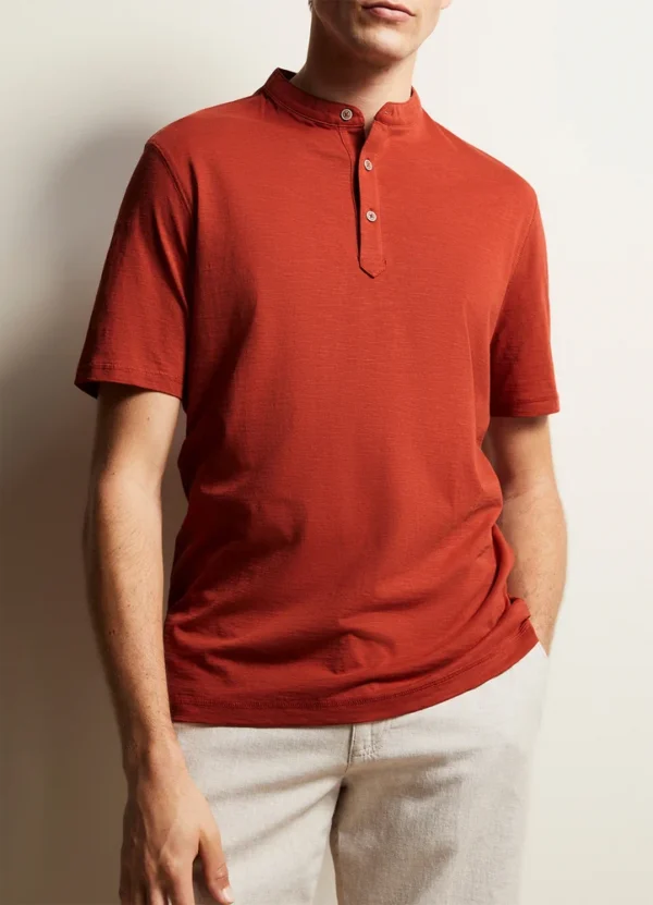 8150/55021A Jersey slub chinese collar henley poloshirt | Eshop GS | Jordan