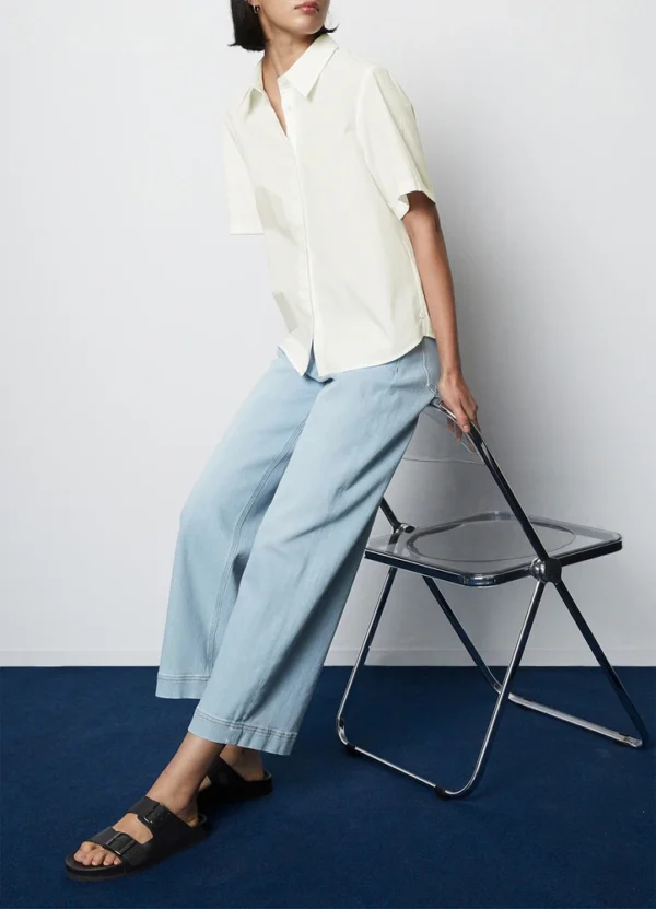 443110541003 Sort sleeves shirt with pleats at the back | Eshop GS | Jordan
