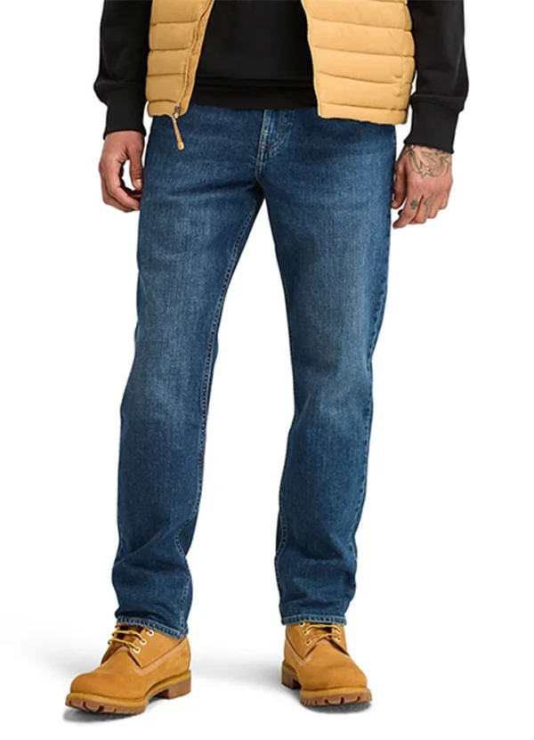 A6CQE Stretch Core Indigo Denim Pant Straight | Eshop GS | Jordan