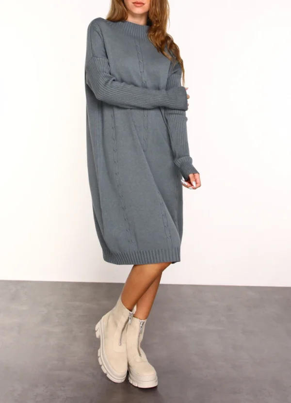 AWMWW24DSMDVI0140 INS2303045CMB Plain knitted midi dress