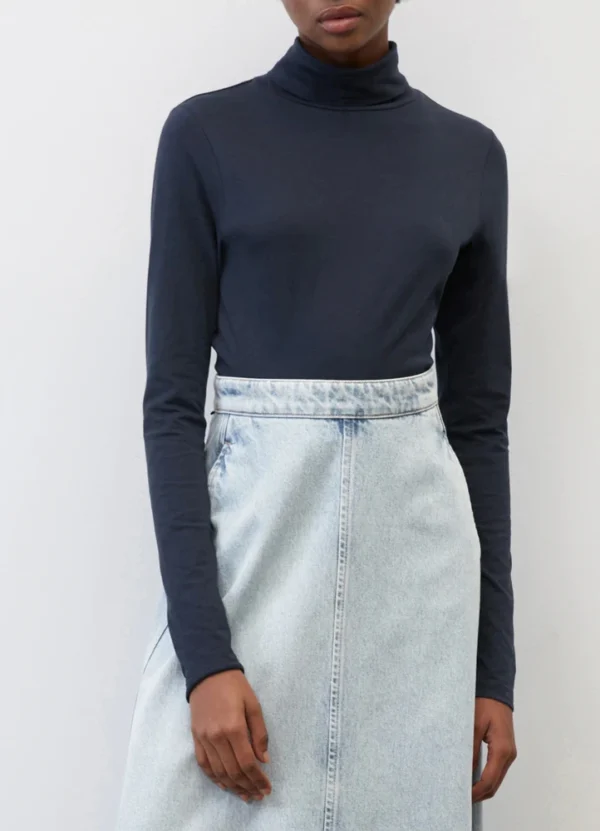 M49205352495 T-shirt, longsleeve, turtleneck, solid, seam details | Eshop GS | Jordan