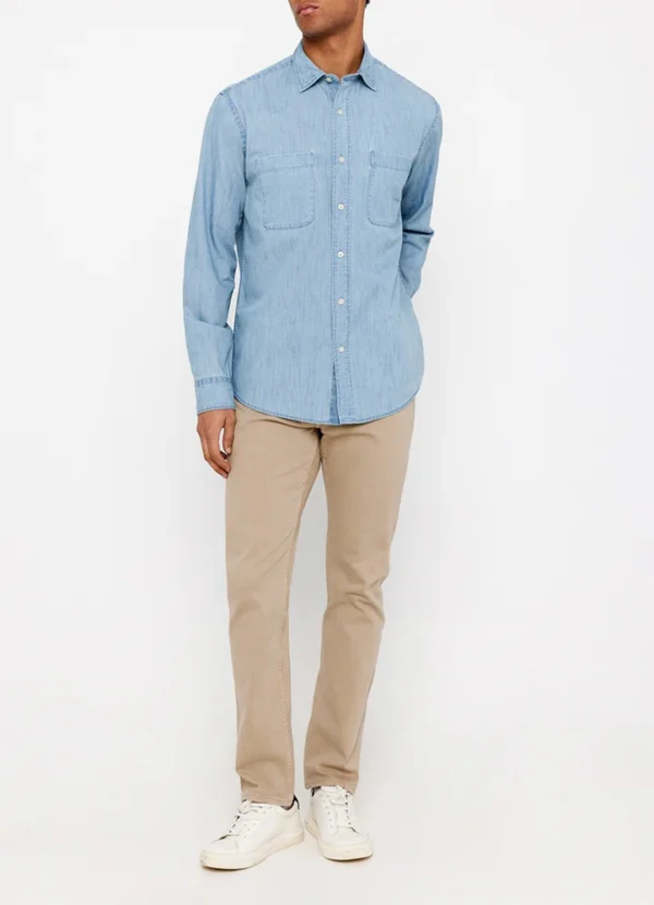 7327163 LS Denim shirt with 2 chest pkts | Eshop GS | Jordan