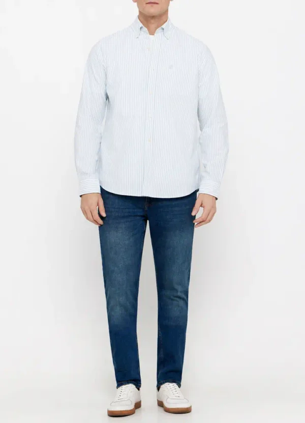 7217158 Regular fit jeans in dark blue wash with front wrinkles | Eshop GS | Jordan