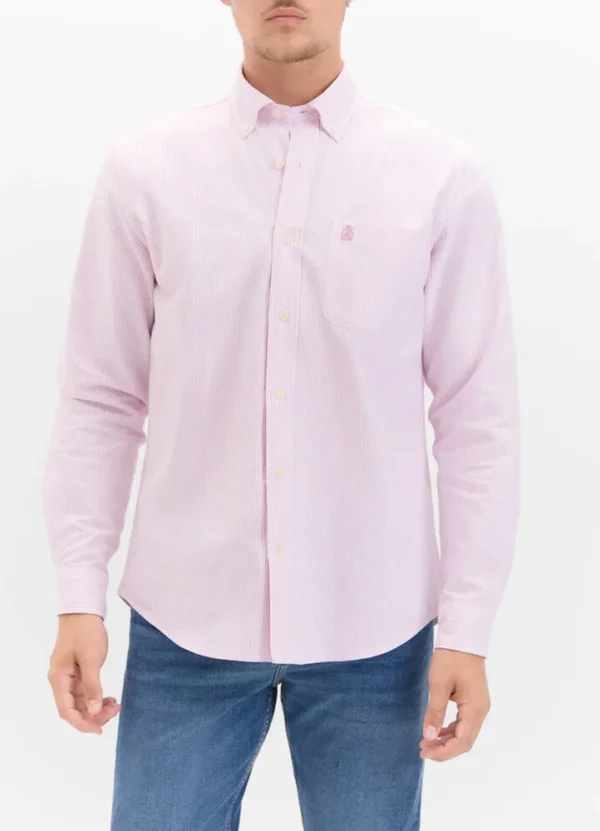 1768472 Tailored fit, LS, striped oxford shirt with logo on chest pkt | Eshop GS | Jordan