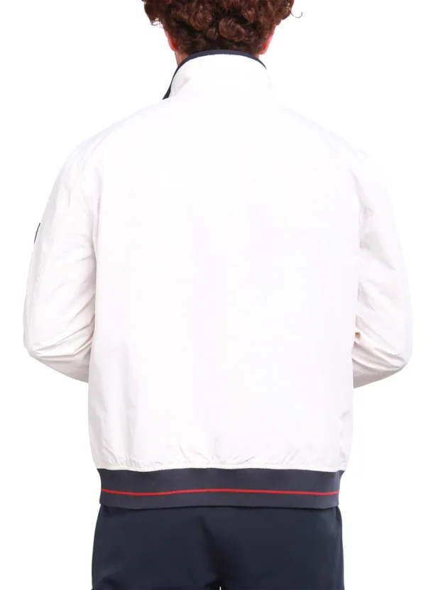 SPE24101LE12MB Leo short full zip jacket with red and white zip contrast and stripe contrast on cuff | Eshop GS | Jordan