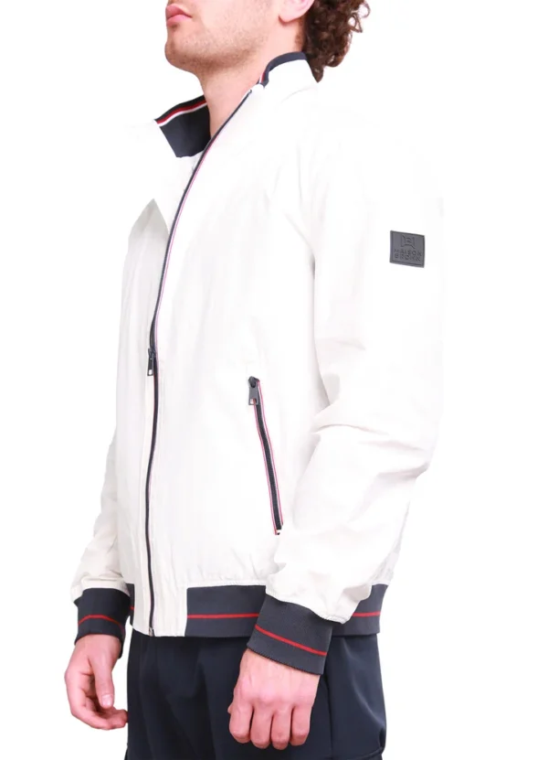SPE24101LE12MB Leo short full zip jacket with red and white zip contrast and stripe contrast on cuff | Eshop GS | Jordan