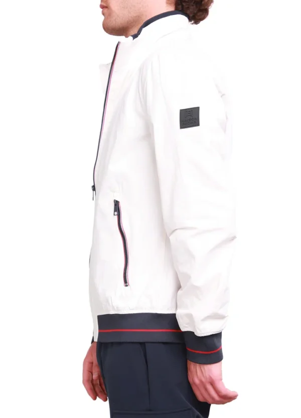 SPE24101LE12MB Leo short full zip jacket with red and white zip contrast and stripe contrast on cuff | Eshop GS | Jordan