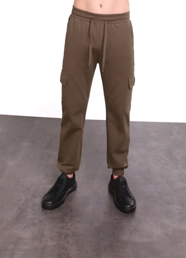 24085MB Drawstring cuffed cargo sweat pants with MB square rubber badge on pocket J | Eshop GS | Jordan