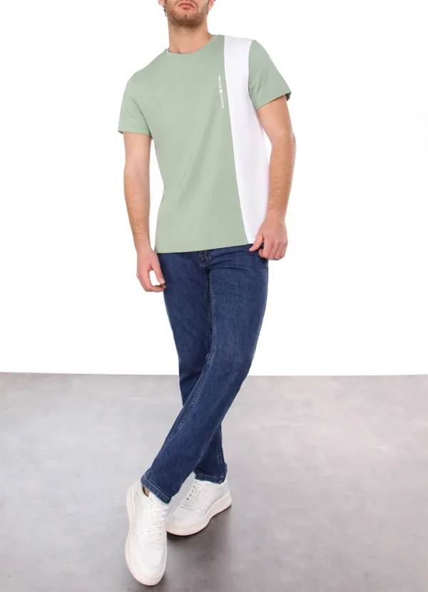 24049MB T-Shirt with contrast vertical stripe and small Maison Brown printJ | Eshop GS | Jordan