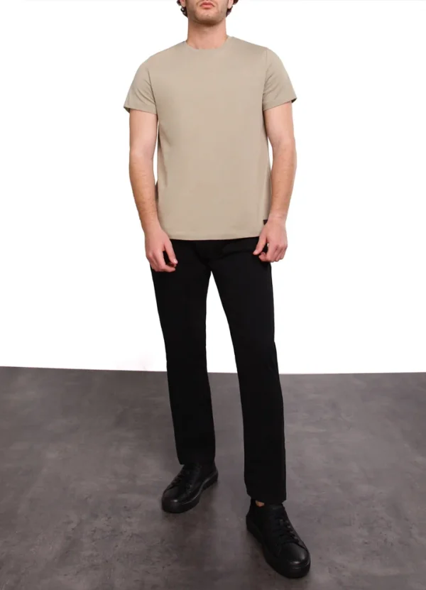 24050MB T-shirt with back linen vertical two stripes and MB rectangular rubber badge on bottom J | Eshop GS | Jordan