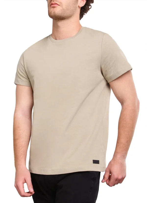 24050MB T-shirt with back linen vertical two stripes and MB rectangular rubber badge on bottom J | Eshop GS | Jordan
