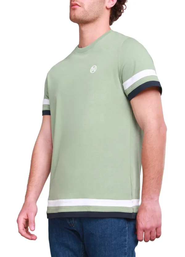 24054MB T-shirt with three stripes on sleeves and bottom and MB print on chest J | Eshop GS | Jordan