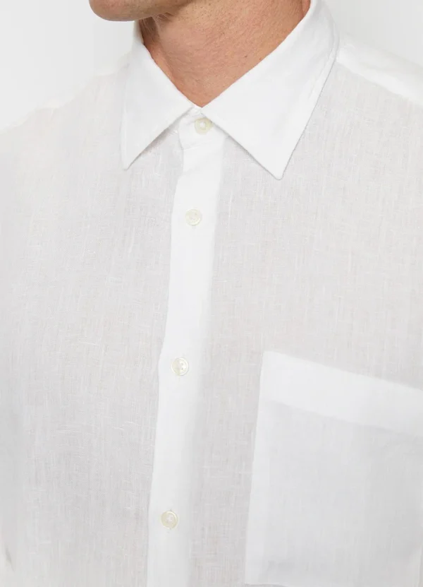 423742842318 Kent collar, long sleeves, one rectangular chest pocket, linen style | Eshop GS | Jordan