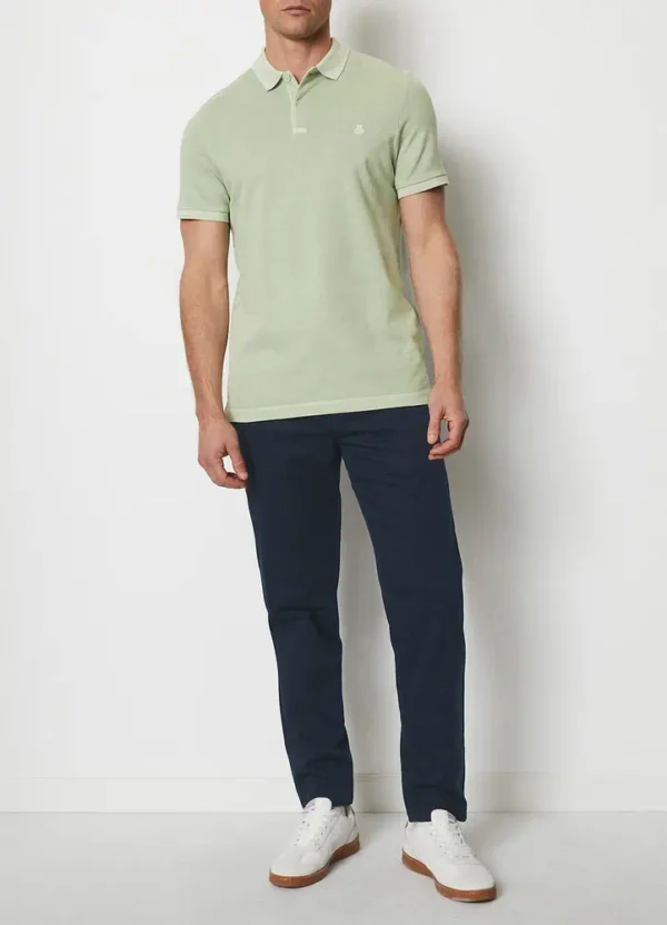 M22249653190 Washed basic poloshirt with embroidered MOP on chest | Eshop GS | Jordan