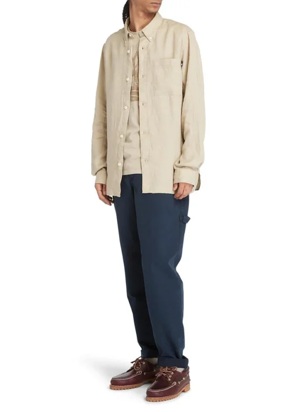A66B9 Mill Brook Linen Chest Pocket Shirt LS | Eshop GS | Jordan
