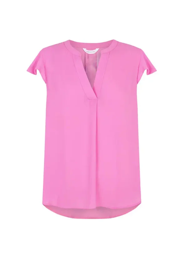 8787612 SS V-neck blouse with ruffled sleeves | Eshop GS | Jordan