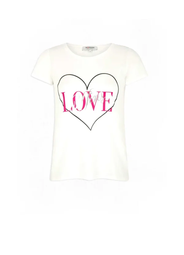 231-DWIN Short sleeves crew neck t-shirt with love print at the front | Eshop GS | Jordan