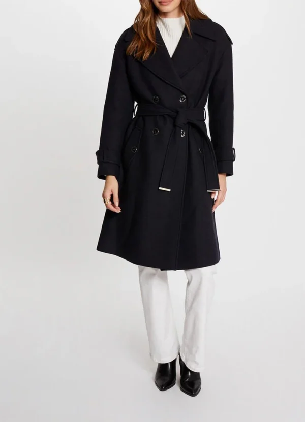 AWMGW24CO2BW00345 1 242-GDINE Double breasted coat with belt