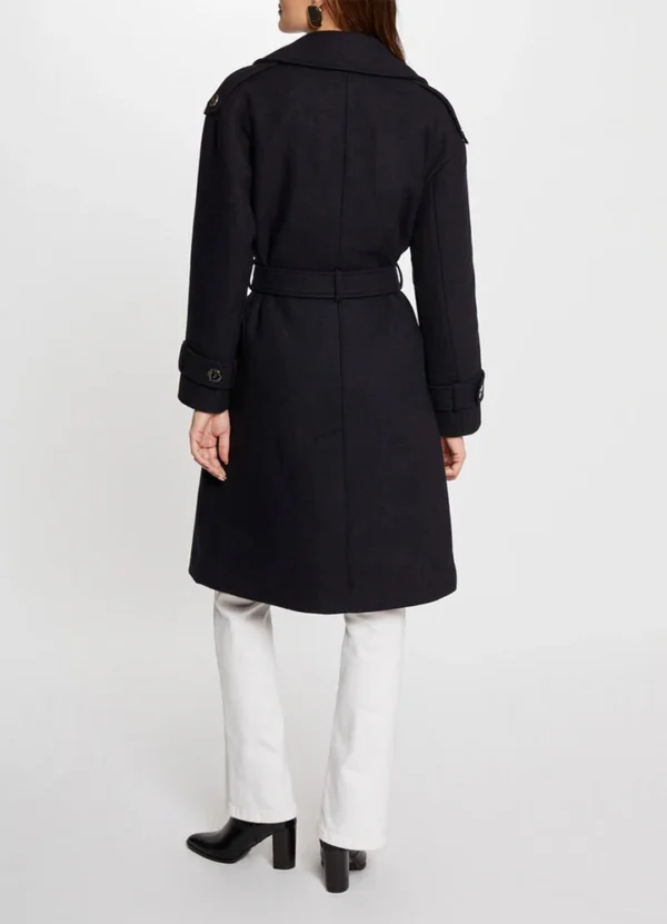 AWMGW24CO2BW00345 2 242-GDINE Double breasted coat with belt