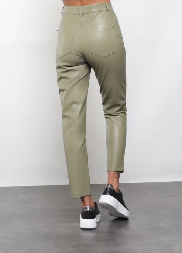 AWMWW245PP3PU0115 4 23162 PU high-waist trousers with a five-pocket and straight-leg design.