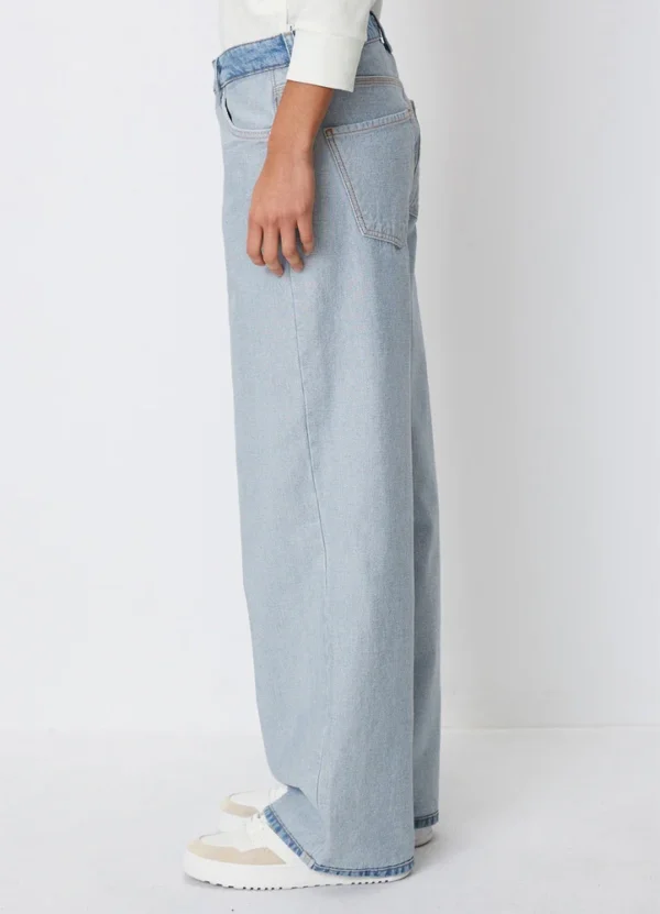 441913312313 High waist denim trousers with wide leg and regular length | Eshop GS | Jordan