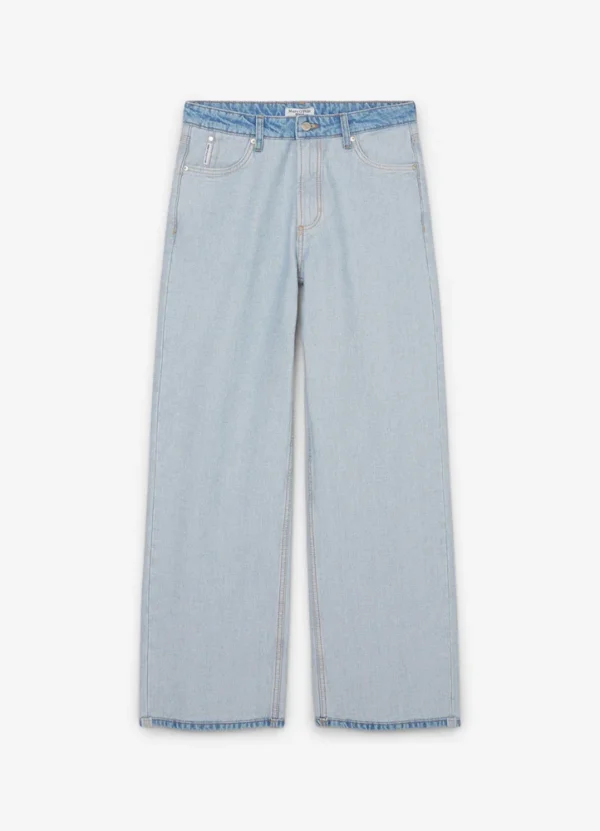 441913312313 High waist denim trousers with wide leg and regular length | Eshop GS | Jordan