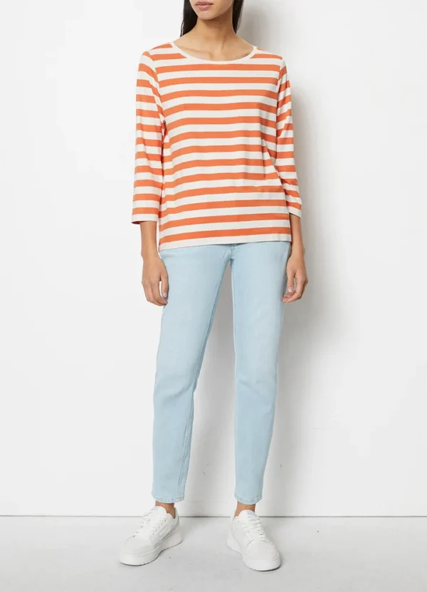 441229652353 Striped boat neck long sleeves blouse | Eshop GS | Jordan