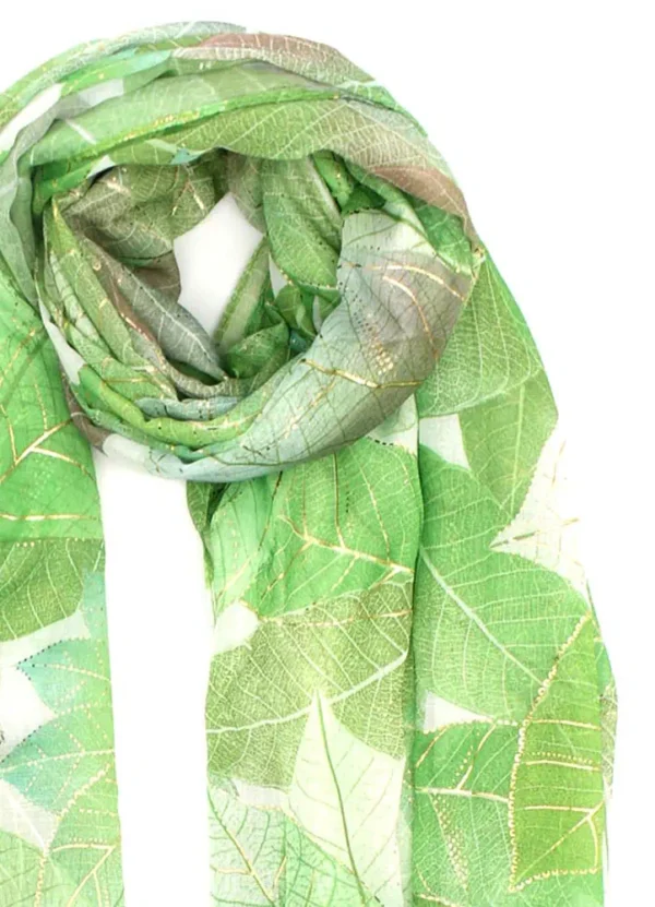 70019 Leaves print big scarf | Eshop GS | Jordan