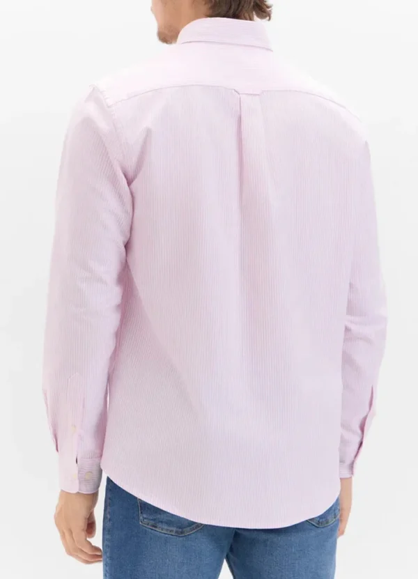 1768472 Tailored fit, LS, striped oxford shirt with logo on chest pkt | Eshop GS | Jordan