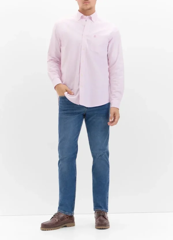 1768472 Tailored fit, LS, striped oxford shirt with logo on chest pkt | Eshop GS | Jordan