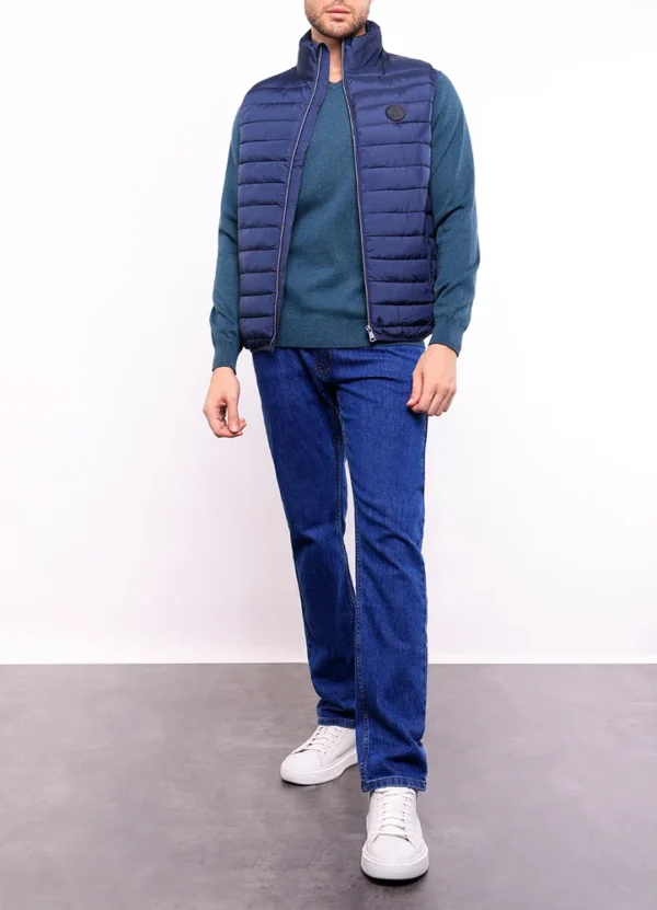 SPE24301MO08MB Mountain quilted puffed vest with MB badge on chest | Eshop GS | Jordan