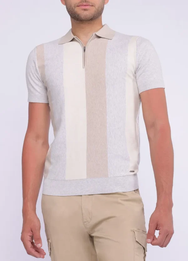 SPE25108AU89MB Austin vertical striped short sleeve knitted poloshirt | Eshop GS | Jordan