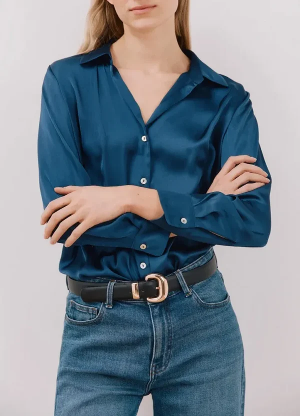5709794 LS V-neck satin shirt | Eshop GS | Jordan