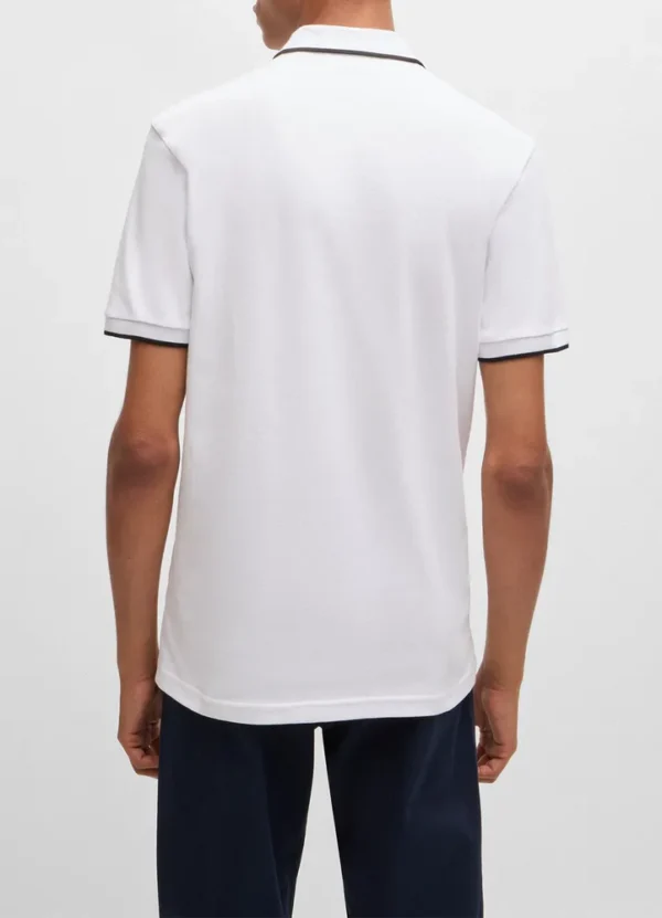 50507699 Passertip tipped poloshirt with small boss square badge | Eshop GS | Jordan