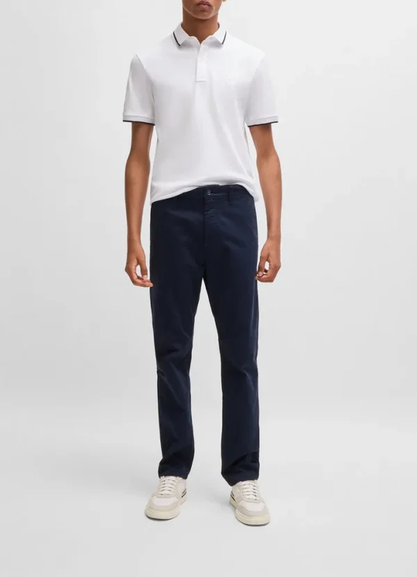 50507699 Passertip tipped poloshirt with small boss square badge | Eshop GS | Jordan