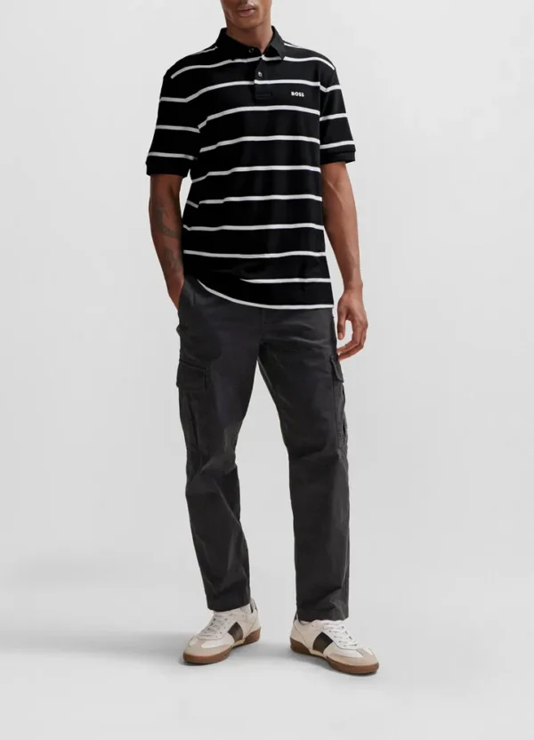 50508327 PalesStripe striped poloshirt with boss logo on chest | Eshop GS | Jordan