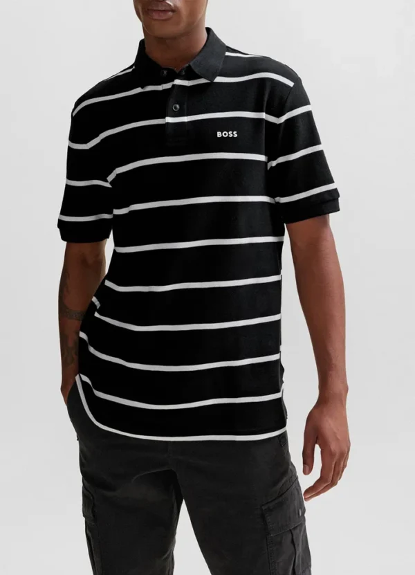 50508327 PalesStripe striped poloshirt with boss logo on chest | Eshop GS | Jordan