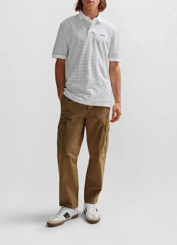 50508327 PalesStripe big striped poloshirt with boss logo on chest | Eshop GS | Jordan