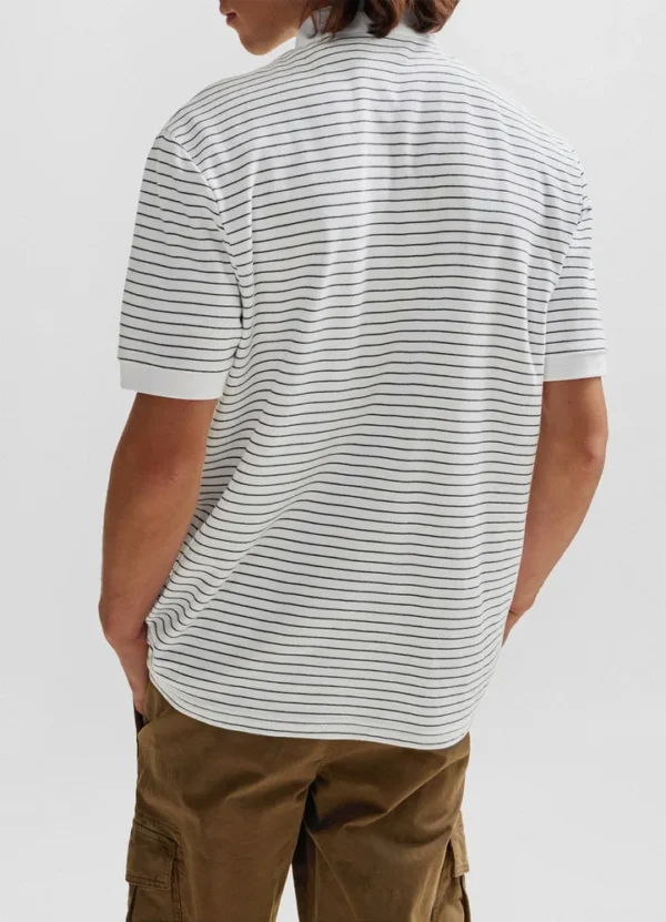 50508327 PalesStripe big striped poloshirt with boss logo on chest | Eshop GS | Jordan