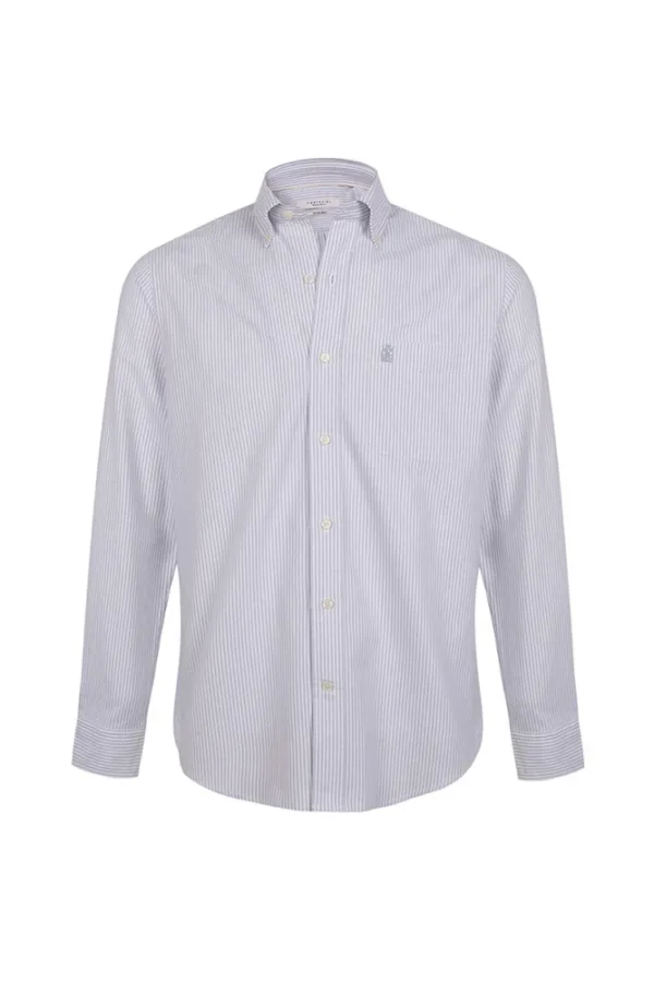 1769302 LS, tailored fit, striped oxford BD shirt with a chest pocket | Eshop GS | Jordan