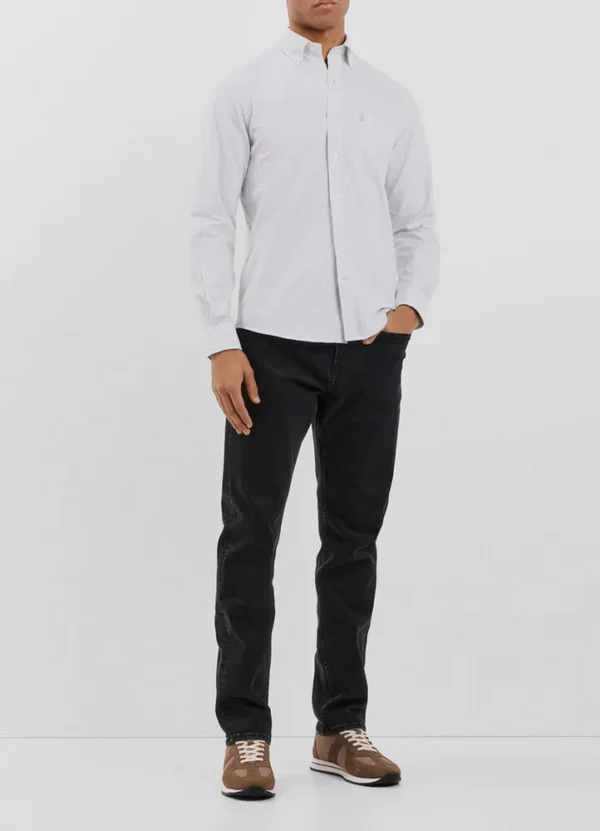 1769302 LS, tailored fit, striped oxford BD shirt with a chest pocket | Eshop GS | Jordan