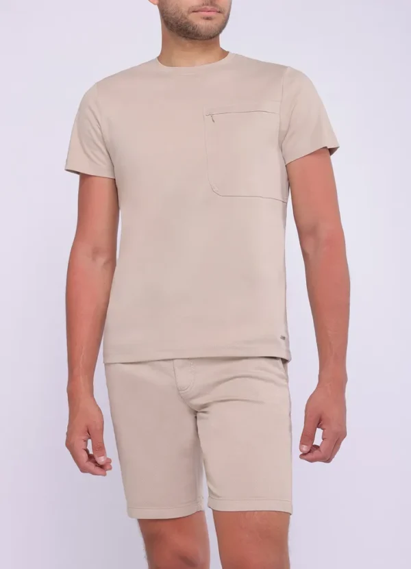 SPE25108SO38MB Sonny plain crew neck t-shirt with chest pocket | Eshop GS | Jordan
