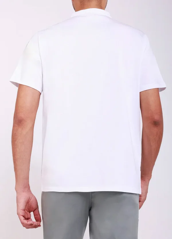 25037MB Crew neck half zip t-shirt with rectangular MB rubber badge on bottom J | Eshop GS | Jordan