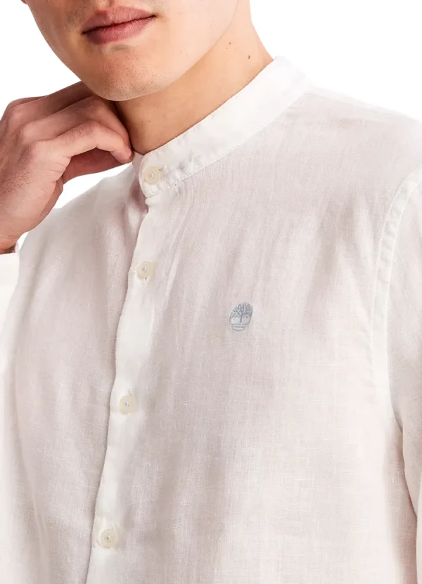 A2DC1 Mill Brook Linen Korean Collar Shirt | Eshop GS | Jordan