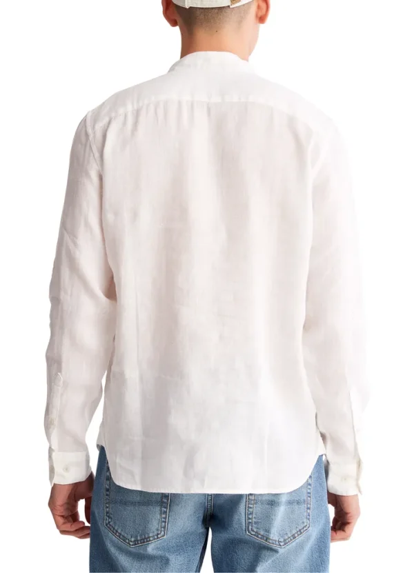 A2DC1 Mill Brook Linen Korean Collar Shirt | Eshop GS | Jordan